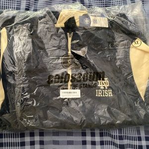 Colosseum Navy Blue fighting Irish quarter zip fleece XL